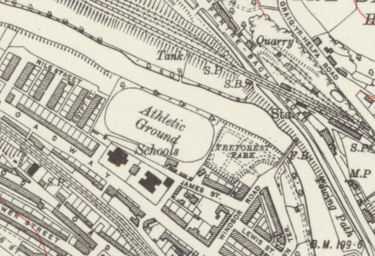 Pontypridd - Taff Vale Park : Map credit National Library of Scotland